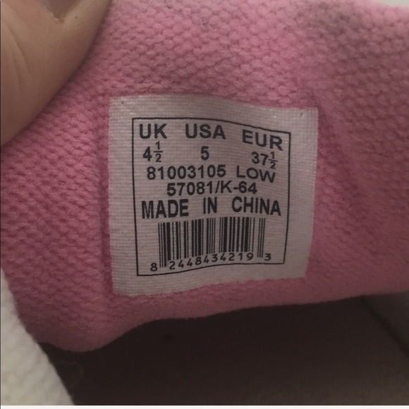 K- Swiss white sneakers with pink trim - Picture 7 of 7